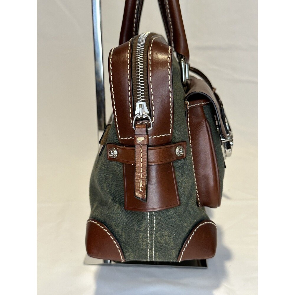 Dooney & Bourke Signature Double Pocket Satchel Bag NWT Green Wristlet Keychain - Picture 3 of 16